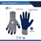 Ge Coated Gloves, Crinkle Rubber, Gray/Royal Blue, M 24 PK GG209L - alternate 2